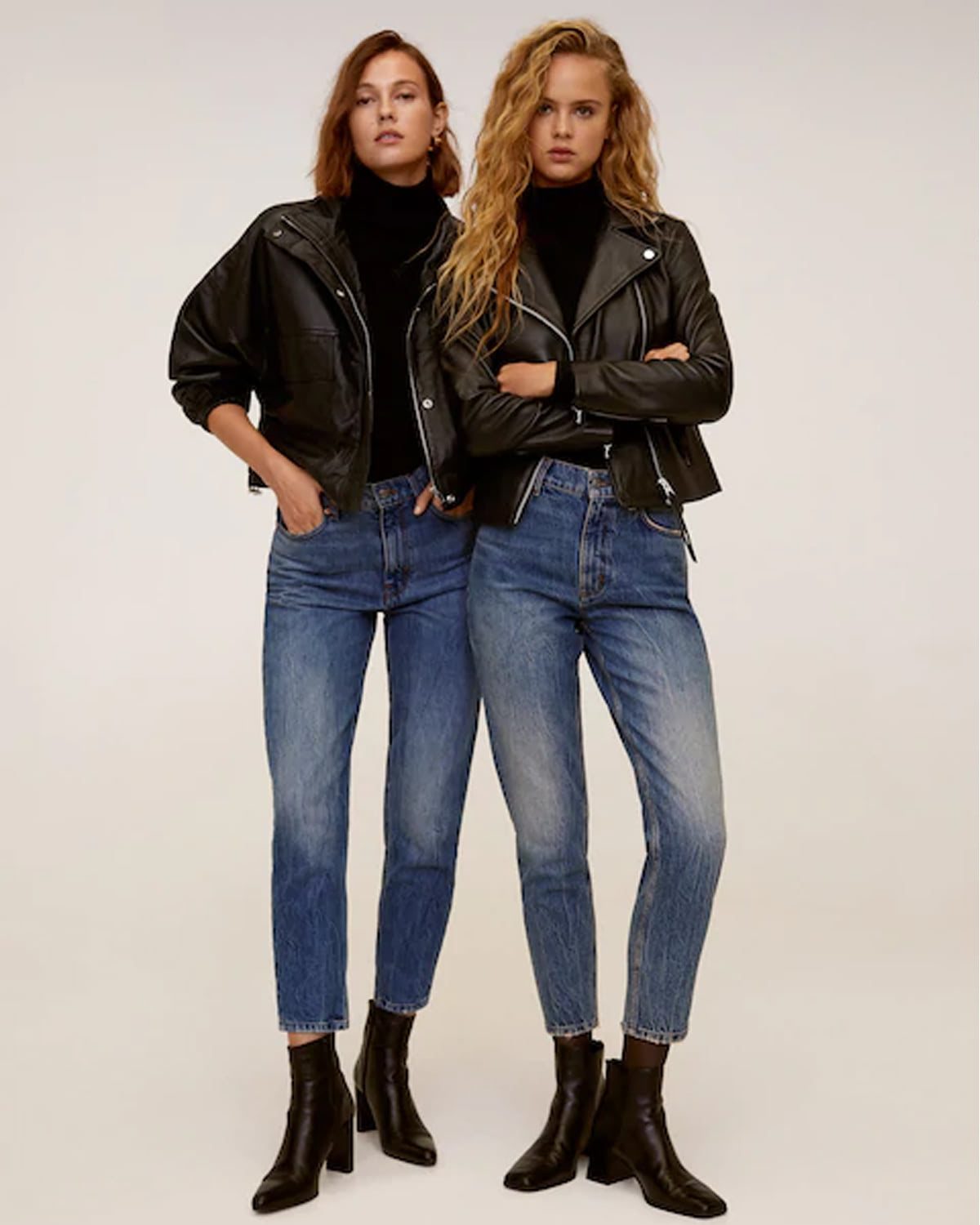 Leather biker jacket - Image 3